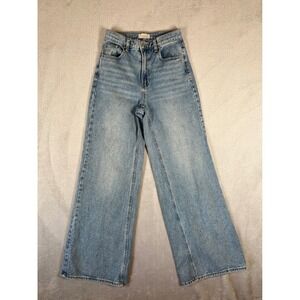 PacSun Wide Leg Jeans Light Wash High Waisted Denim Womens Size 24